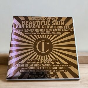 Charlotte Tilbury, beautiful skin, sun, kiss, glow bronzer, and the color 3 tan